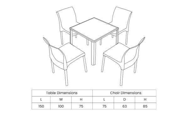 Vatican Dining Set 6S