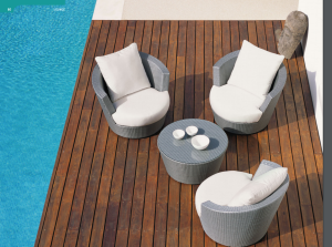 Screenshot of outdoor furniture catalog showing product options