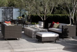 Outdoor seating and table configuration